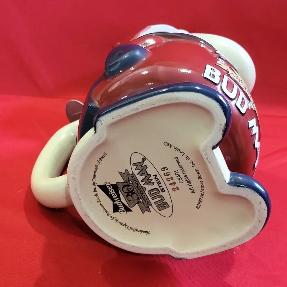 Budweiser Bud Man 30th Anniversary Beer Stein 1999